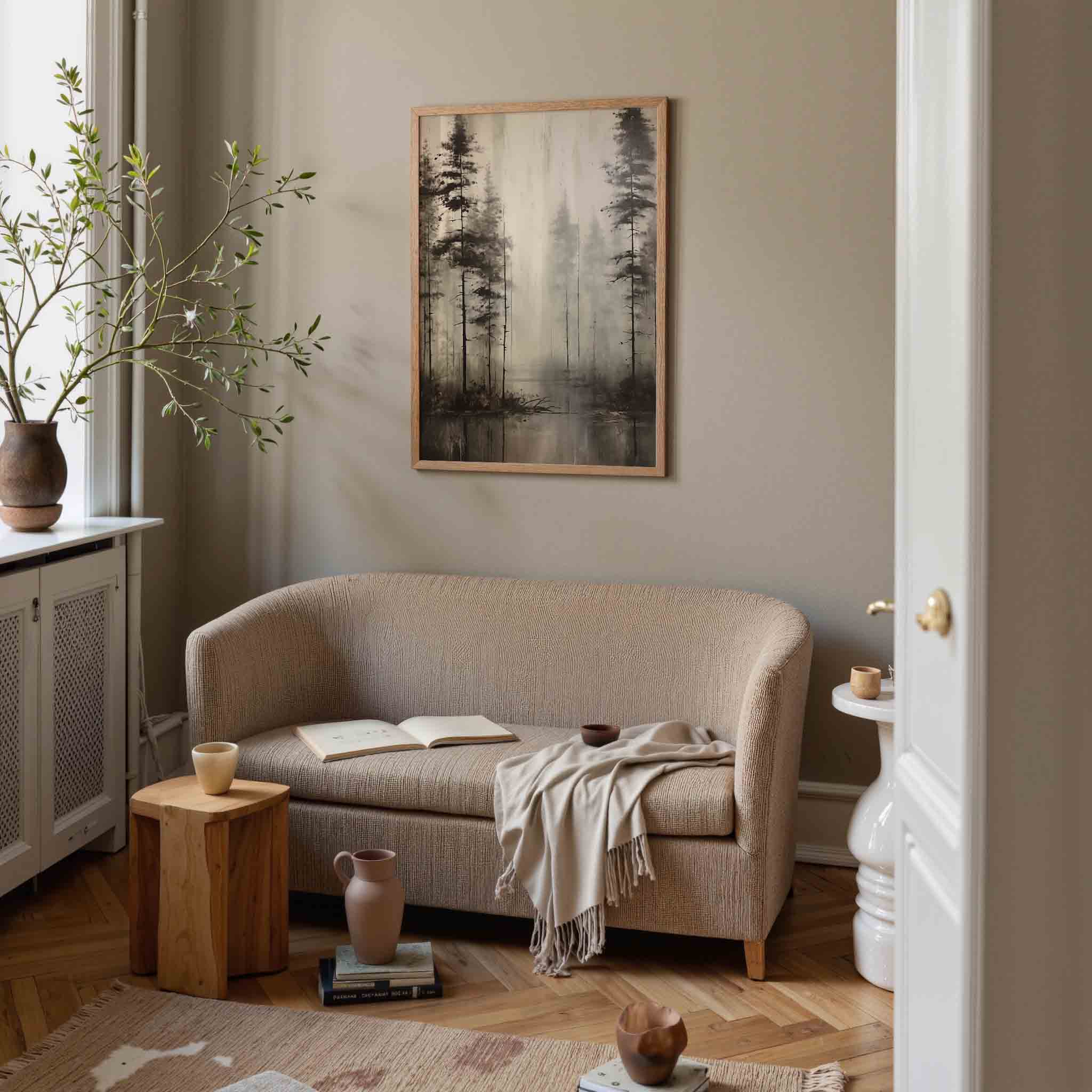 Mistige bomen Poster