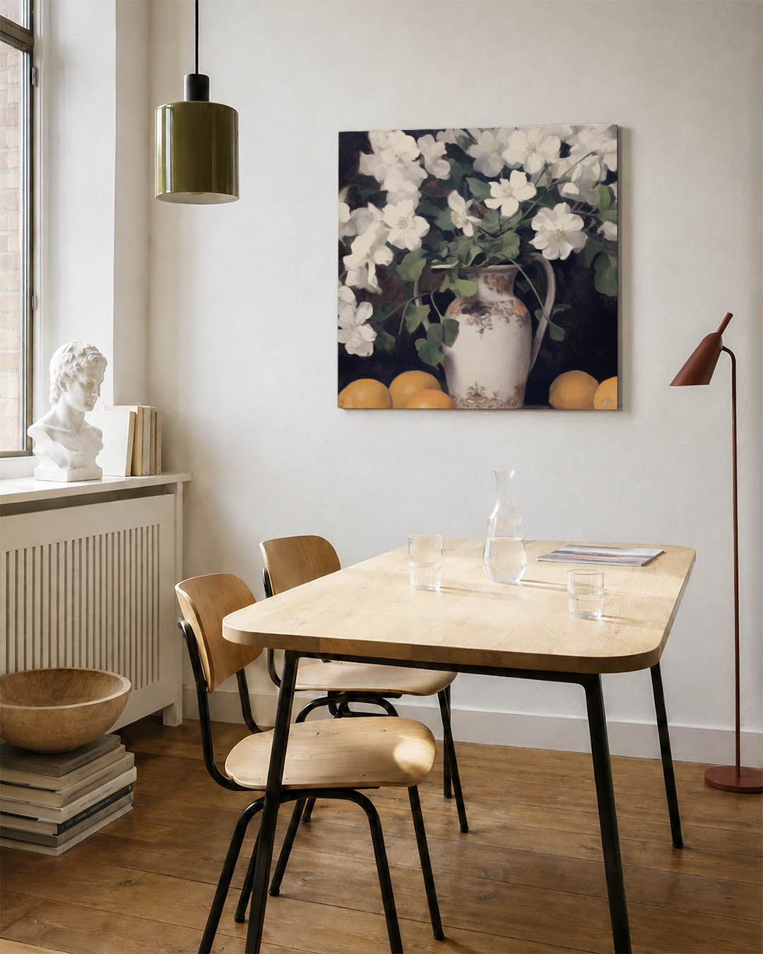 Bloemen en citrus Kunstwerk