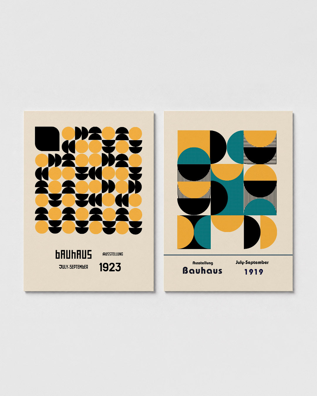 Cirkelpatroon en lijnen Posterset