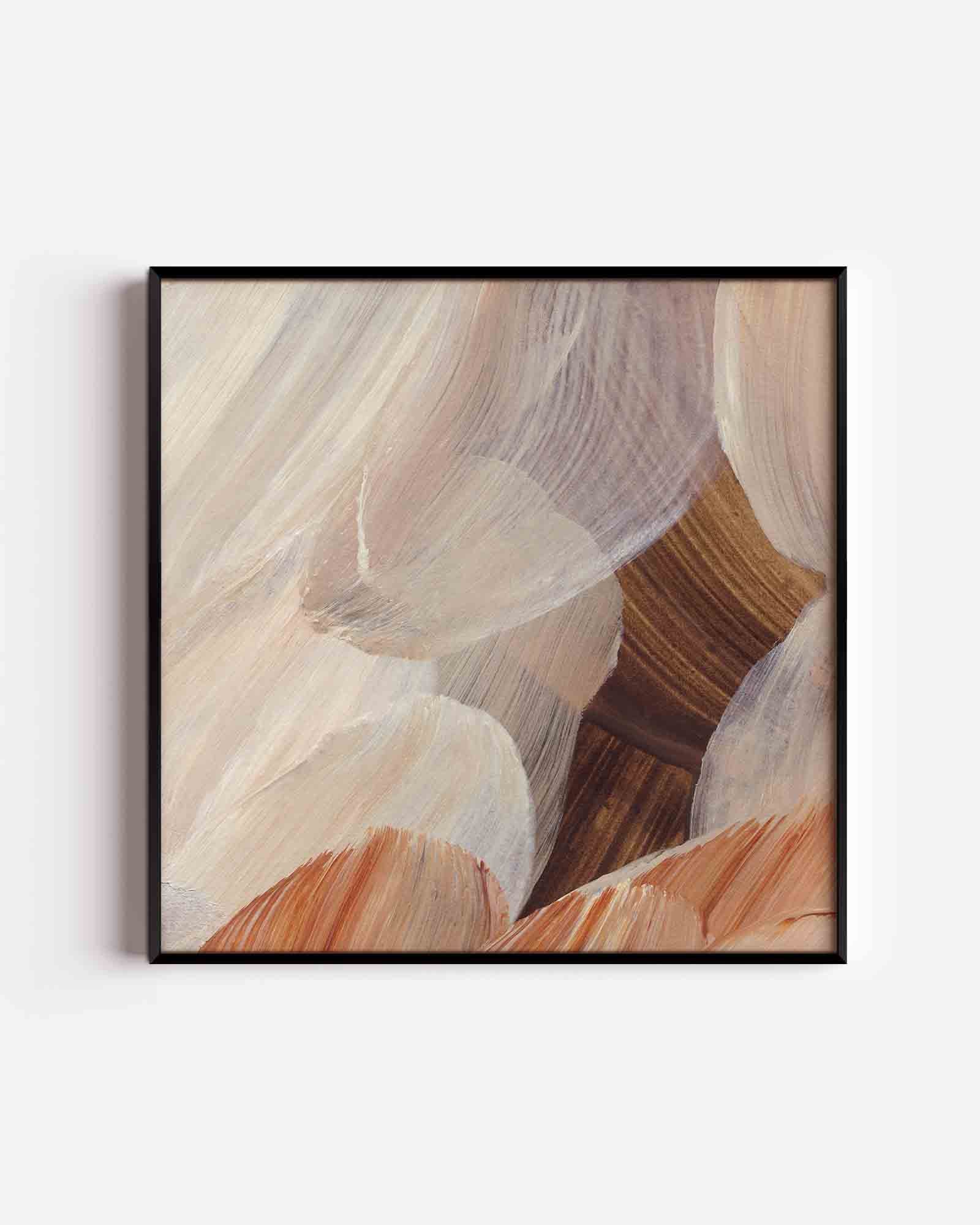 Abstracte penseelstreken Poster