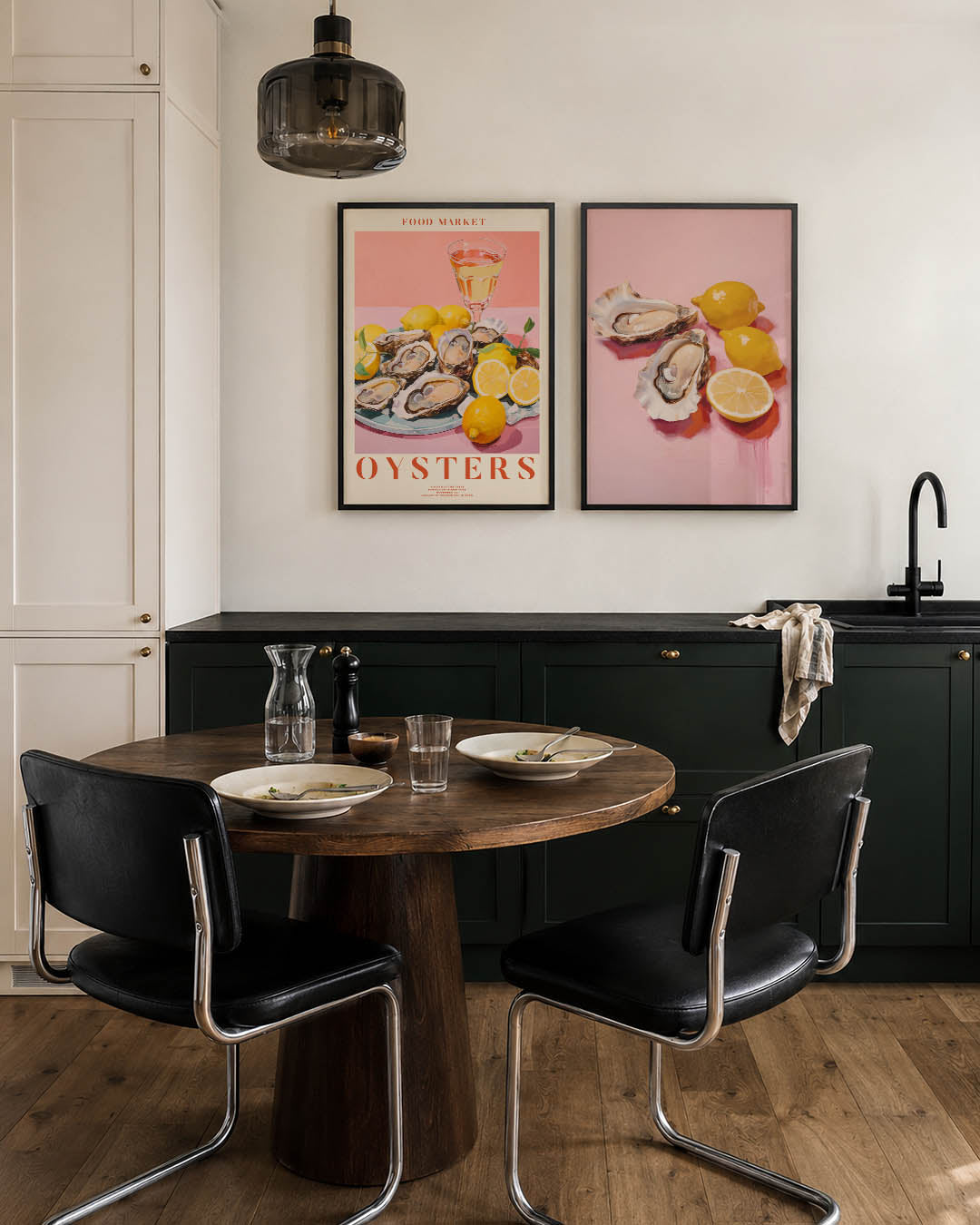 Kleurrijke tafelscene Posterset