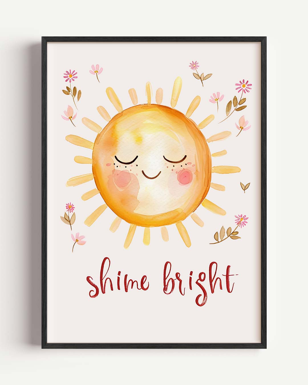 Stralende Zon Bloemenposter-WallArtistic