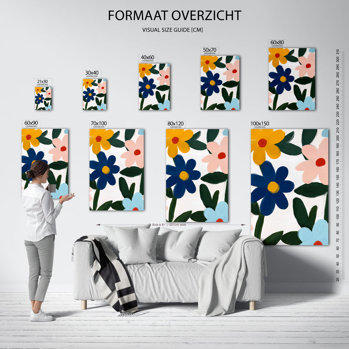 Bloemen en bladeren Poster