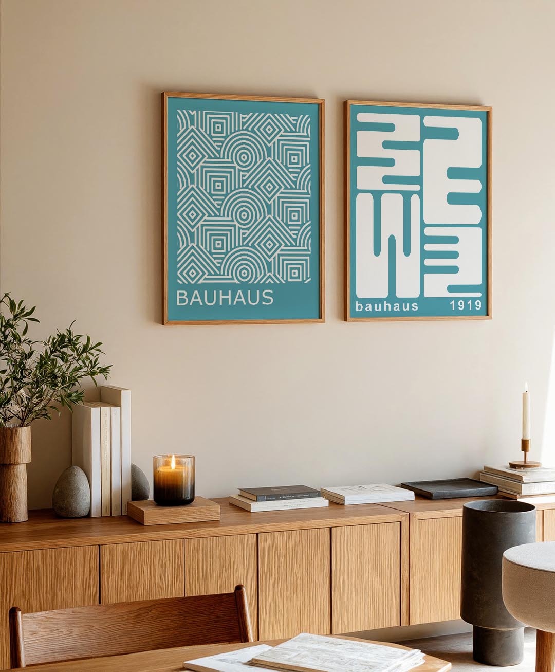 Patroon en lijnen Posterset