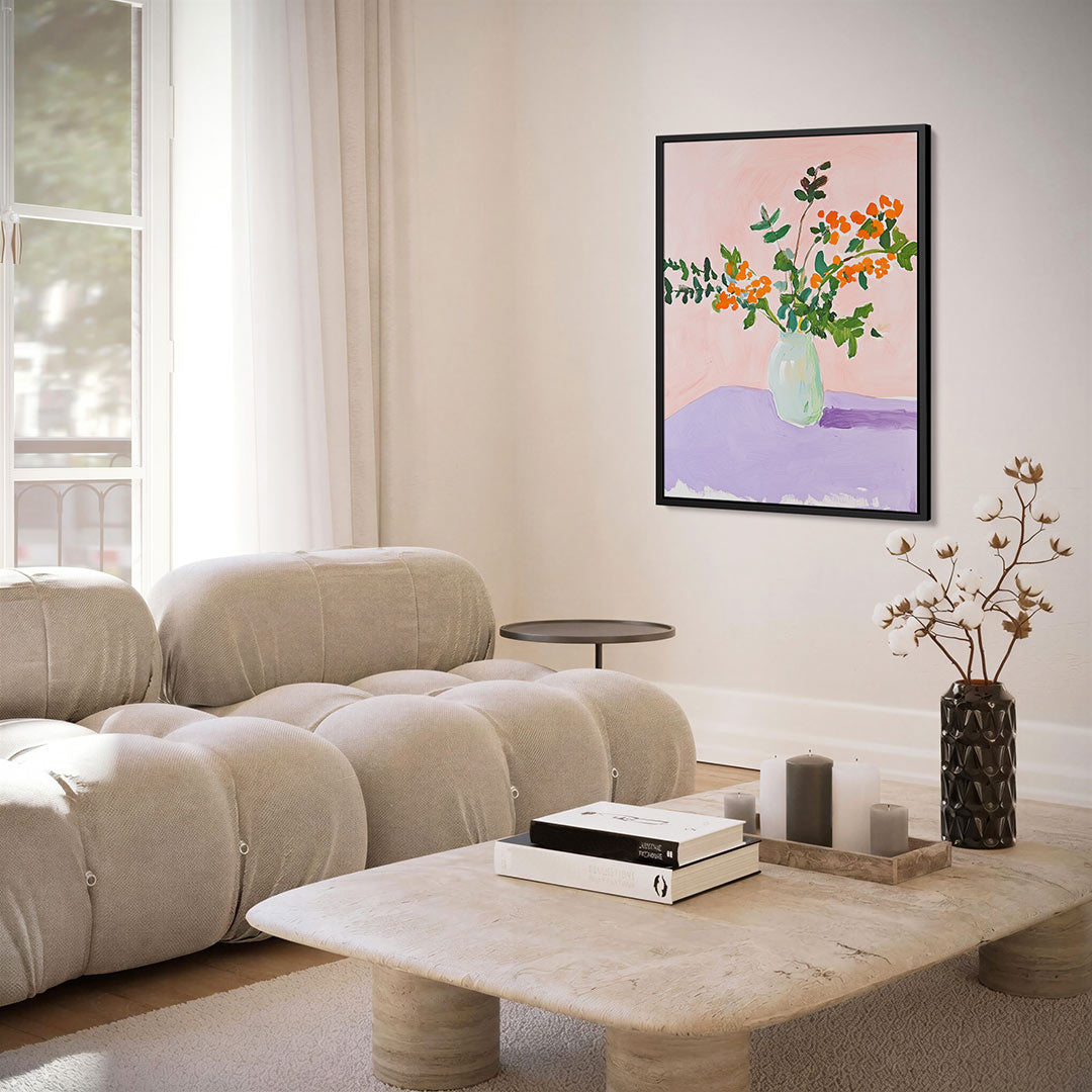Bloemen in vaas Kunstwerk