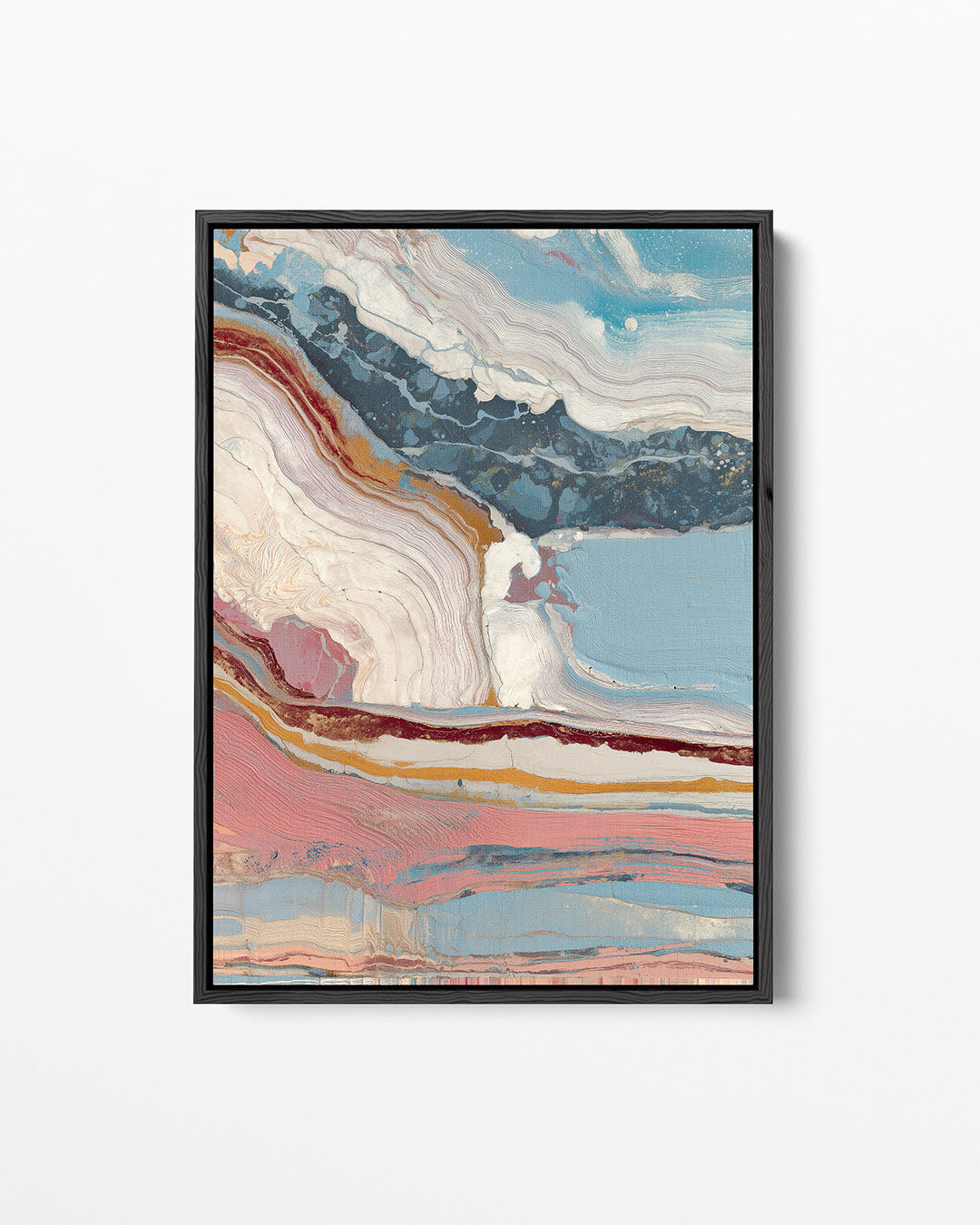 Golvende kleurencompositie Kunstwerk
