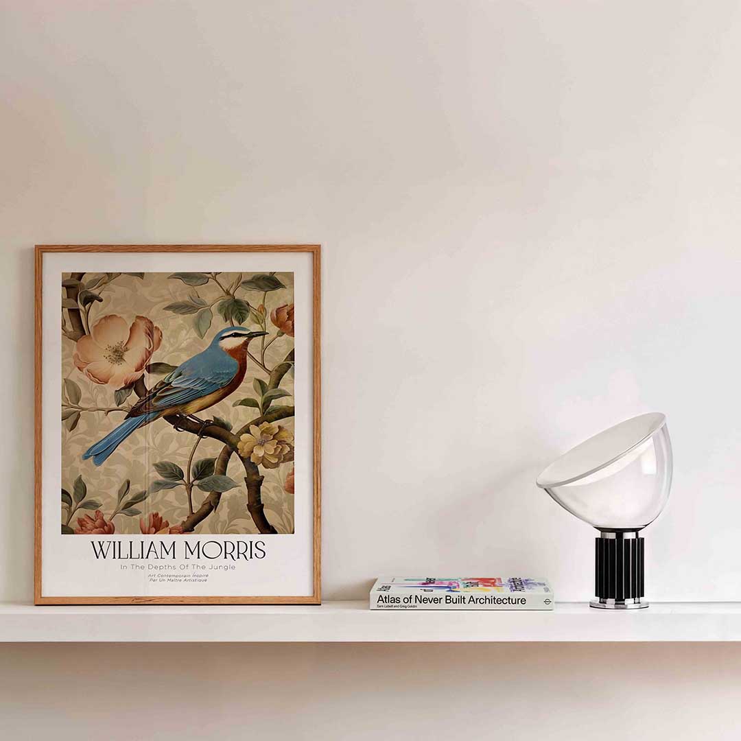 Vogel en bloemen Poster