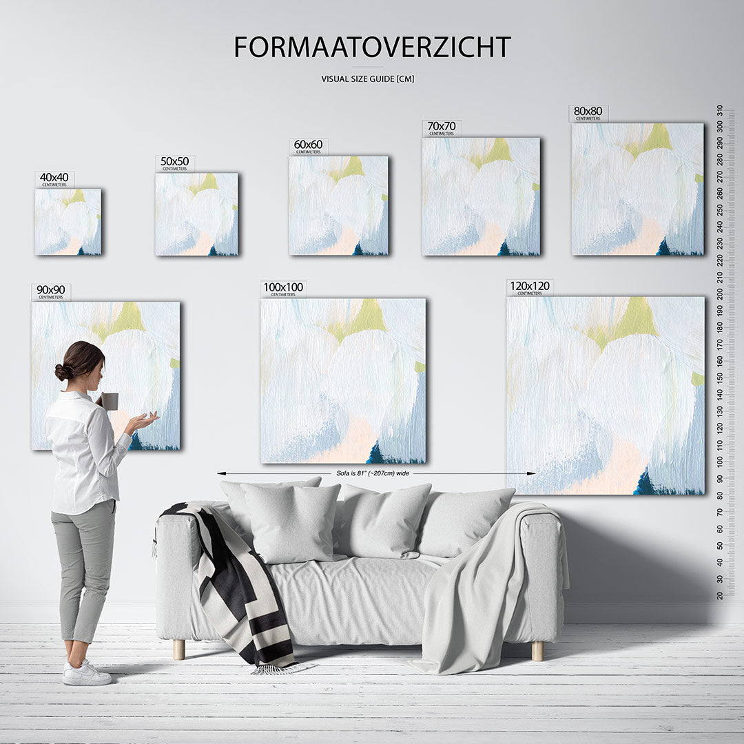 Kleurrijke penseelstreken Kunstwerk