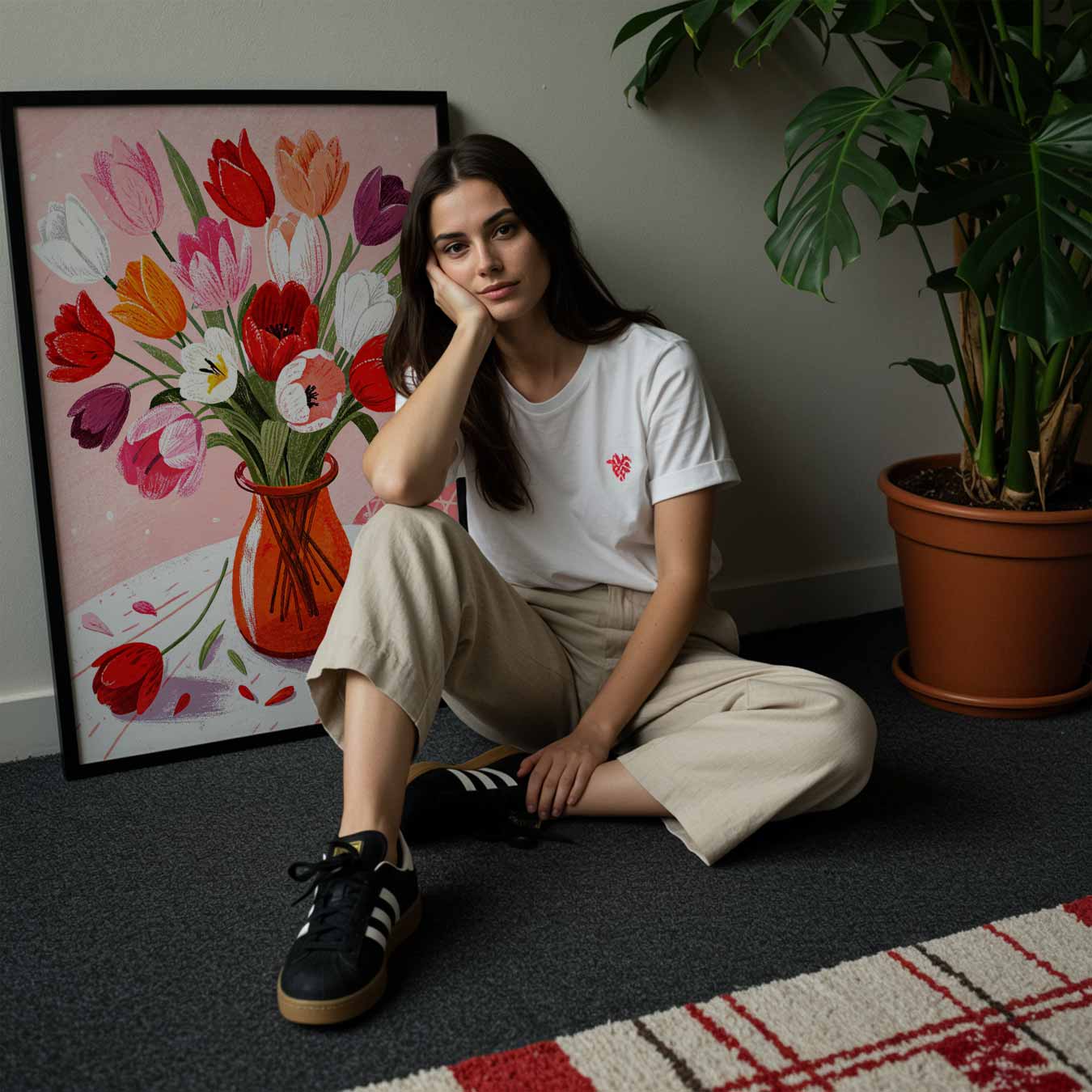 Vrolijke Tulpenbloesem Poster-WallArtistic