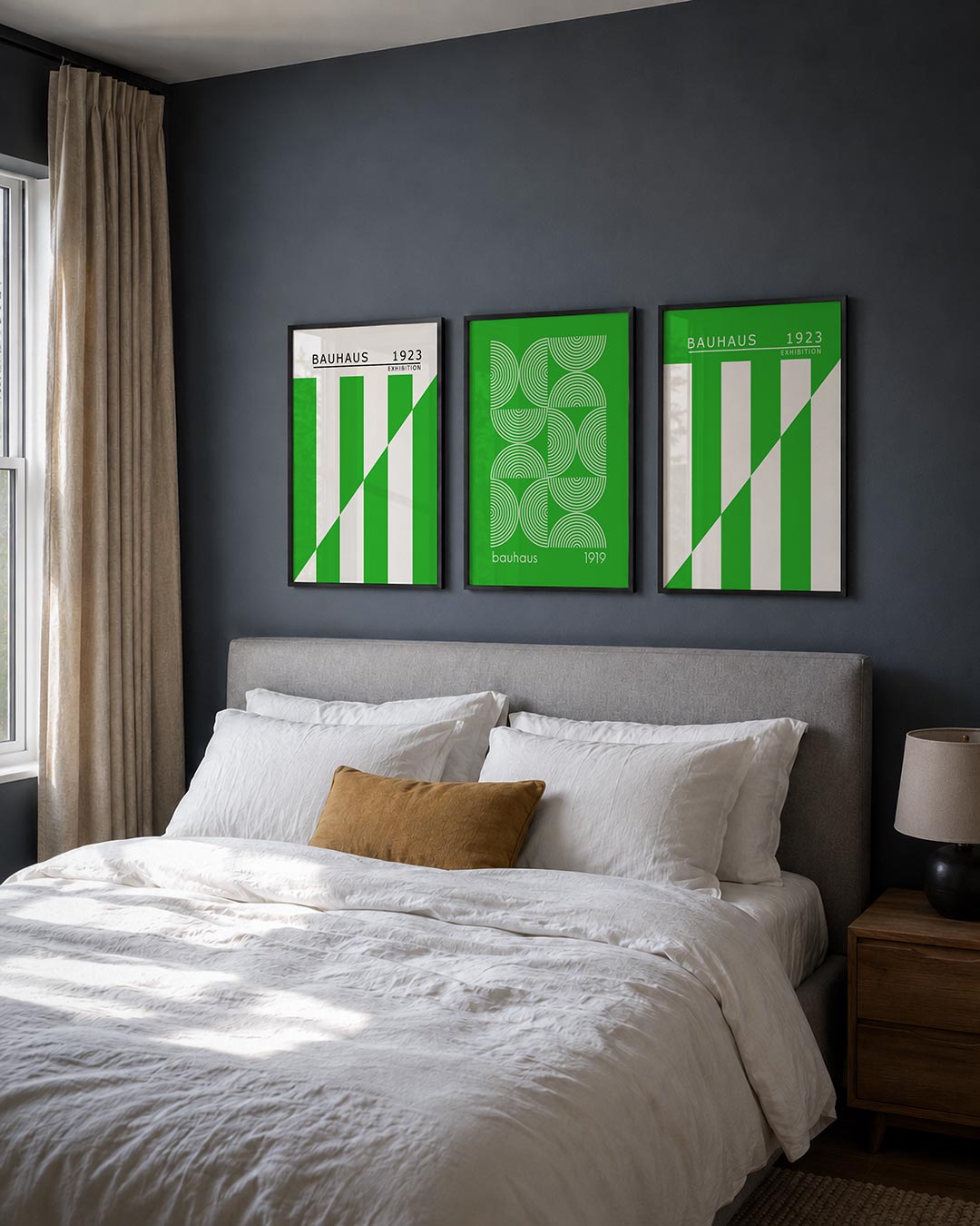 Groene lijnenspel Posterset
