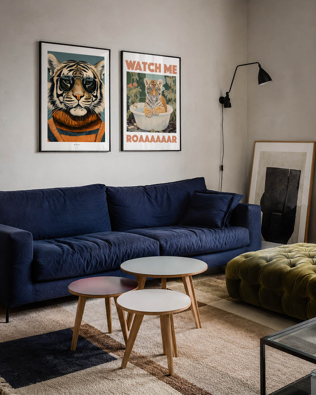 Tijgerstijl en kleur Posterset