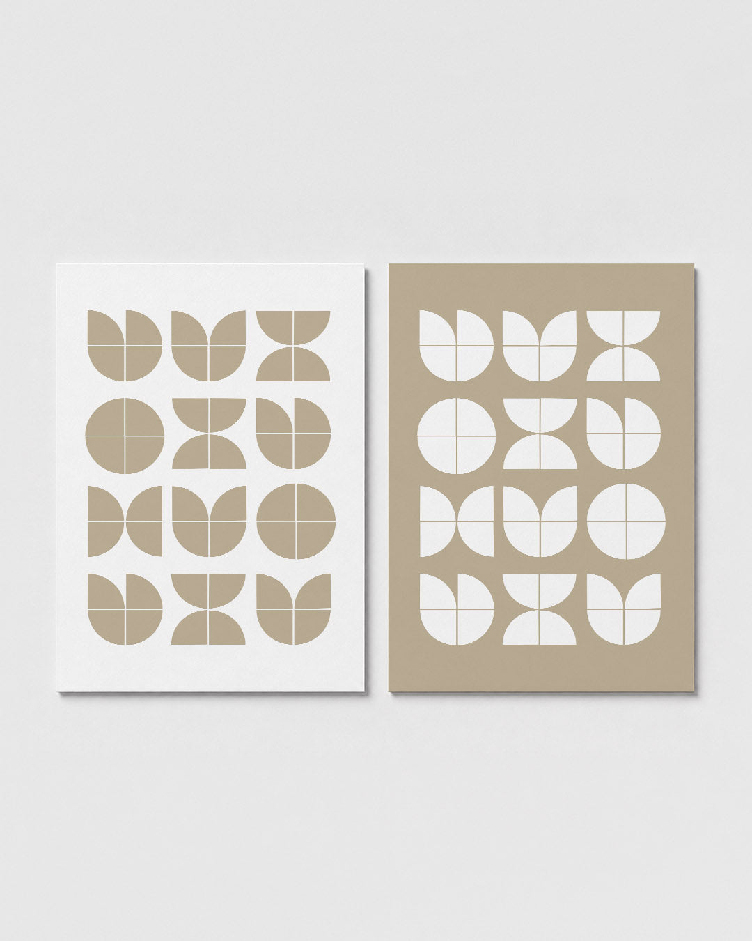 Vormenspel in beige Posterset