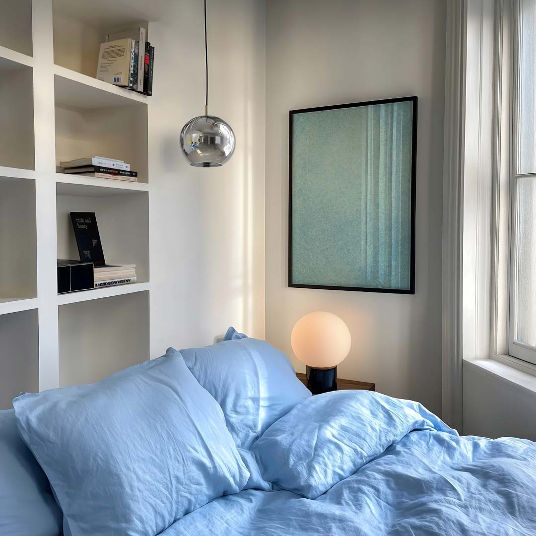 Rustgevende Turquoise Textuur Poster-WallArtistic