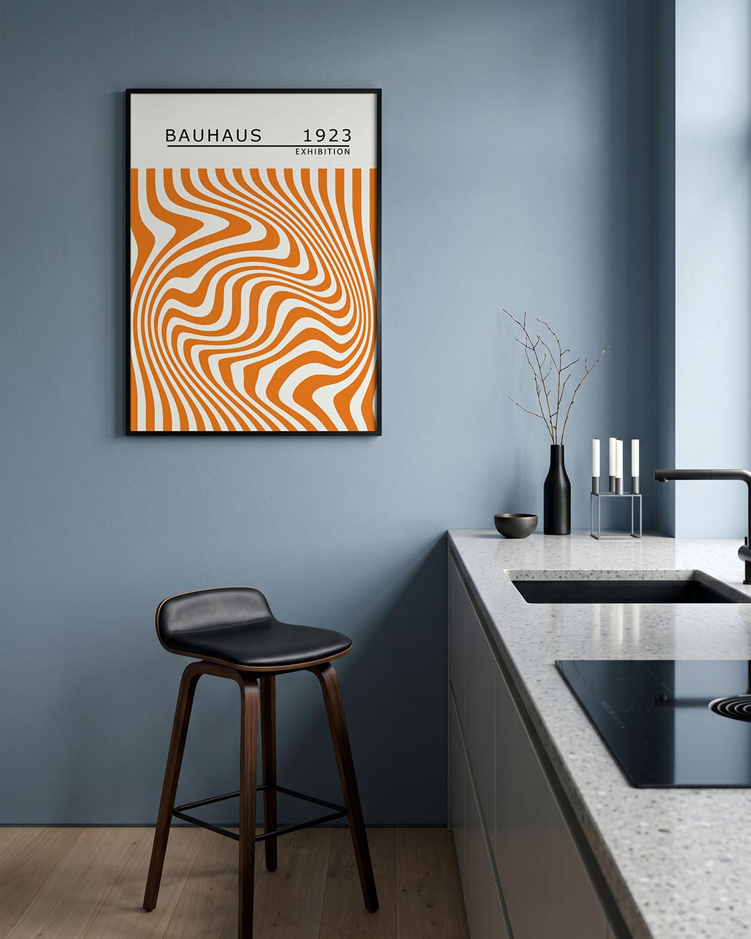 Golvende lijnpatronen Poster