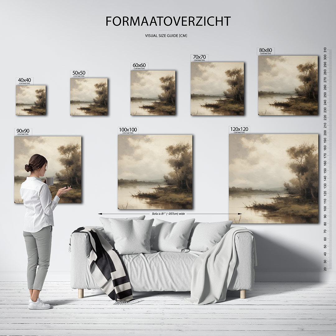 Rustig landschap Kunstwerk
