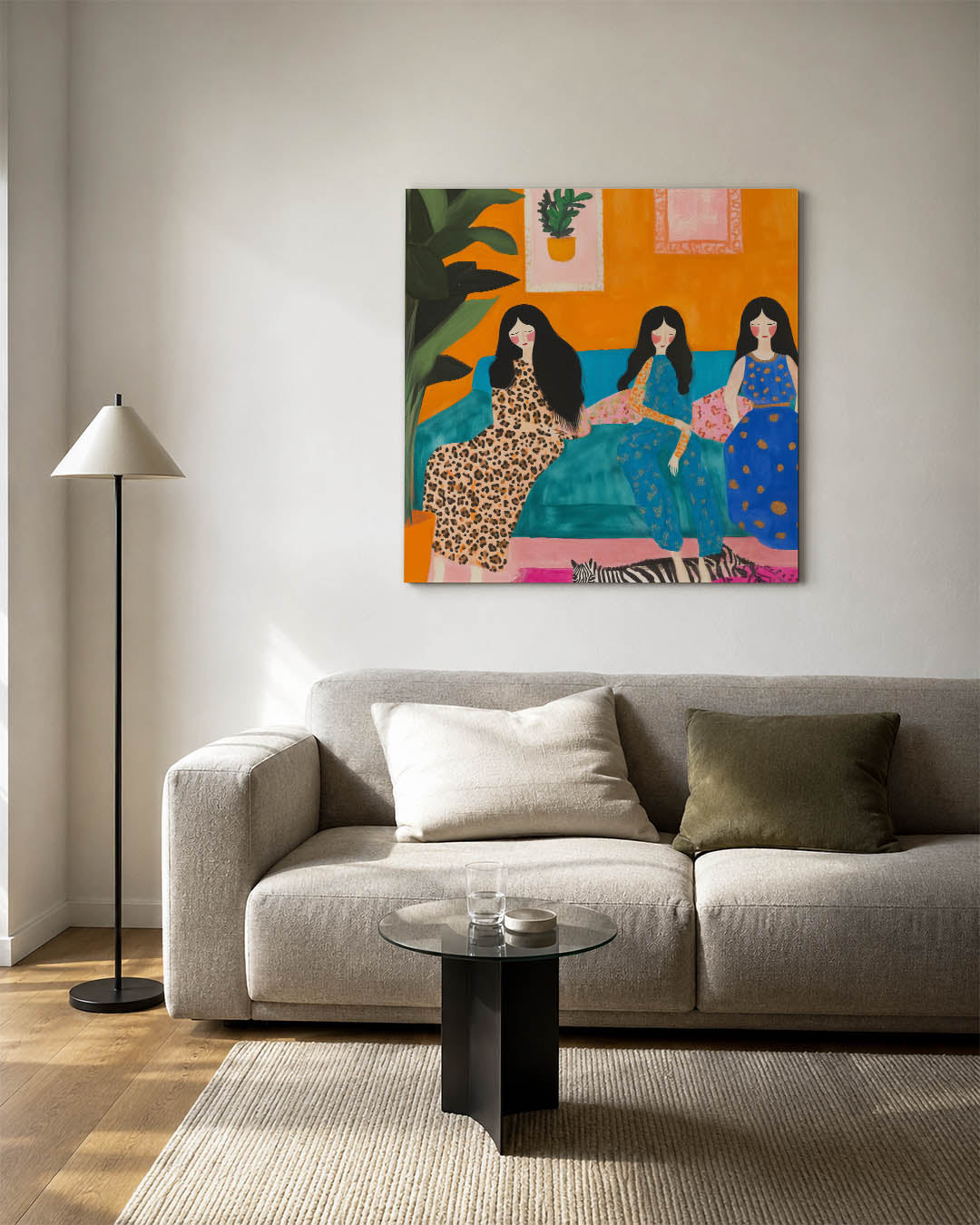 Vrolijke vrouwen Kunstwerk