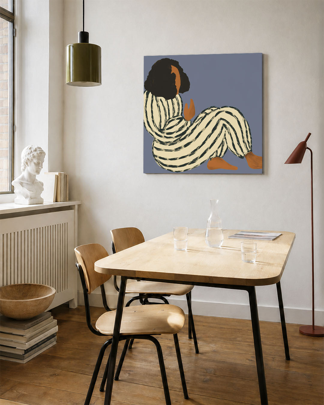 Gestreepte vormen Kunstwerk