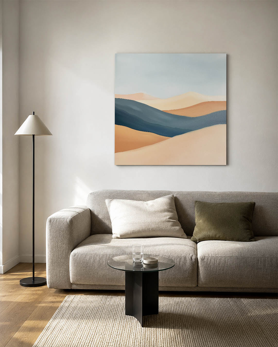 Vloeiende landschap golven Kunstwerk