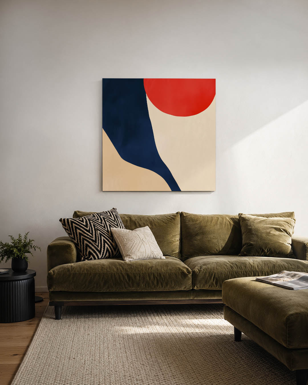 Vloeiende vormen compositie Kunstwerk