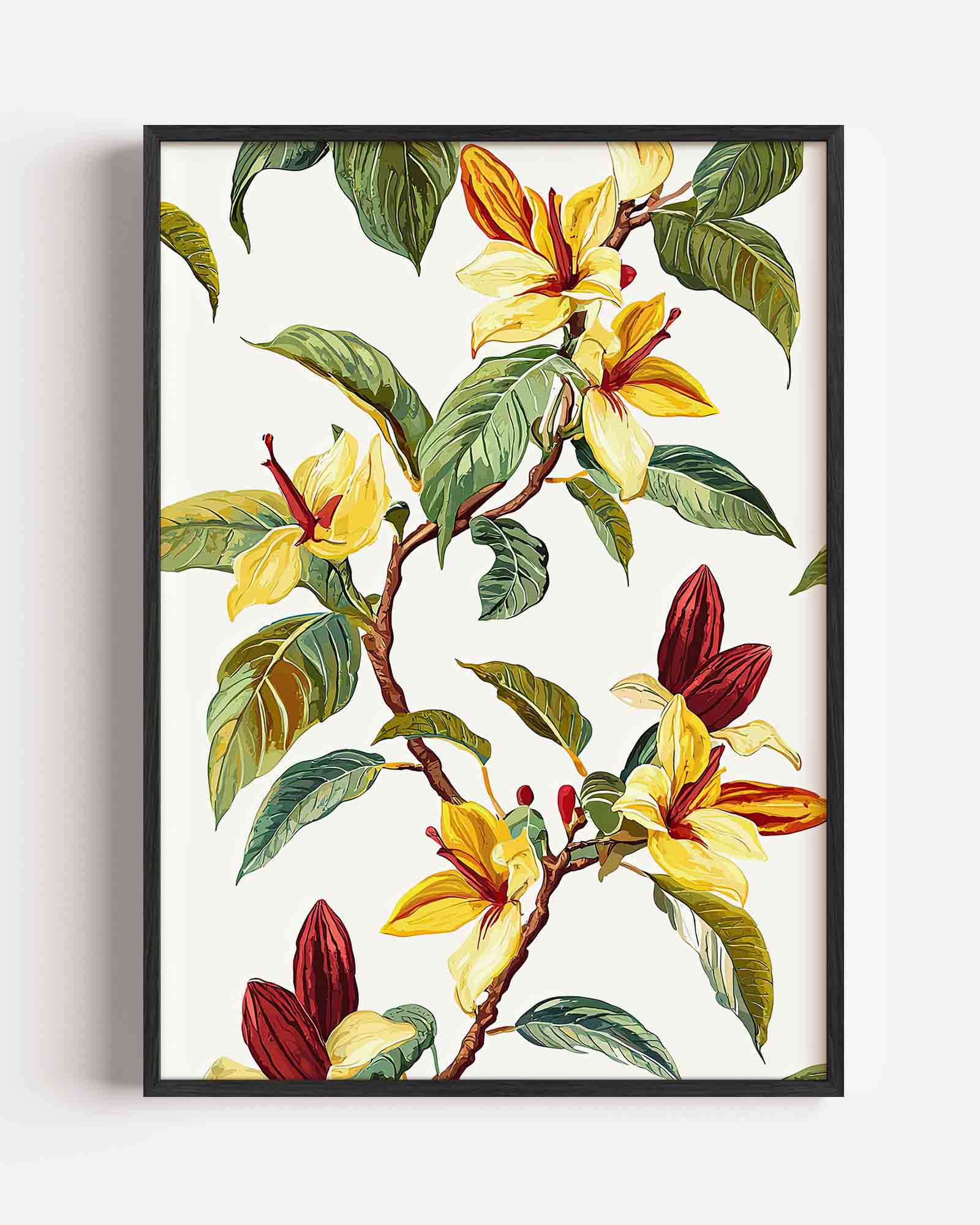Bloemen en bladeren Poster