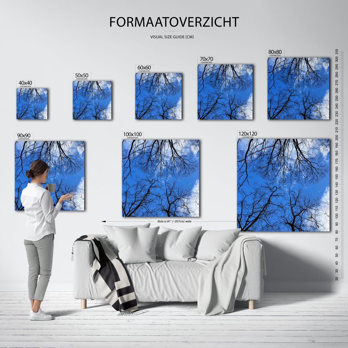 Boomtakken tegen lucht Kunstwerk