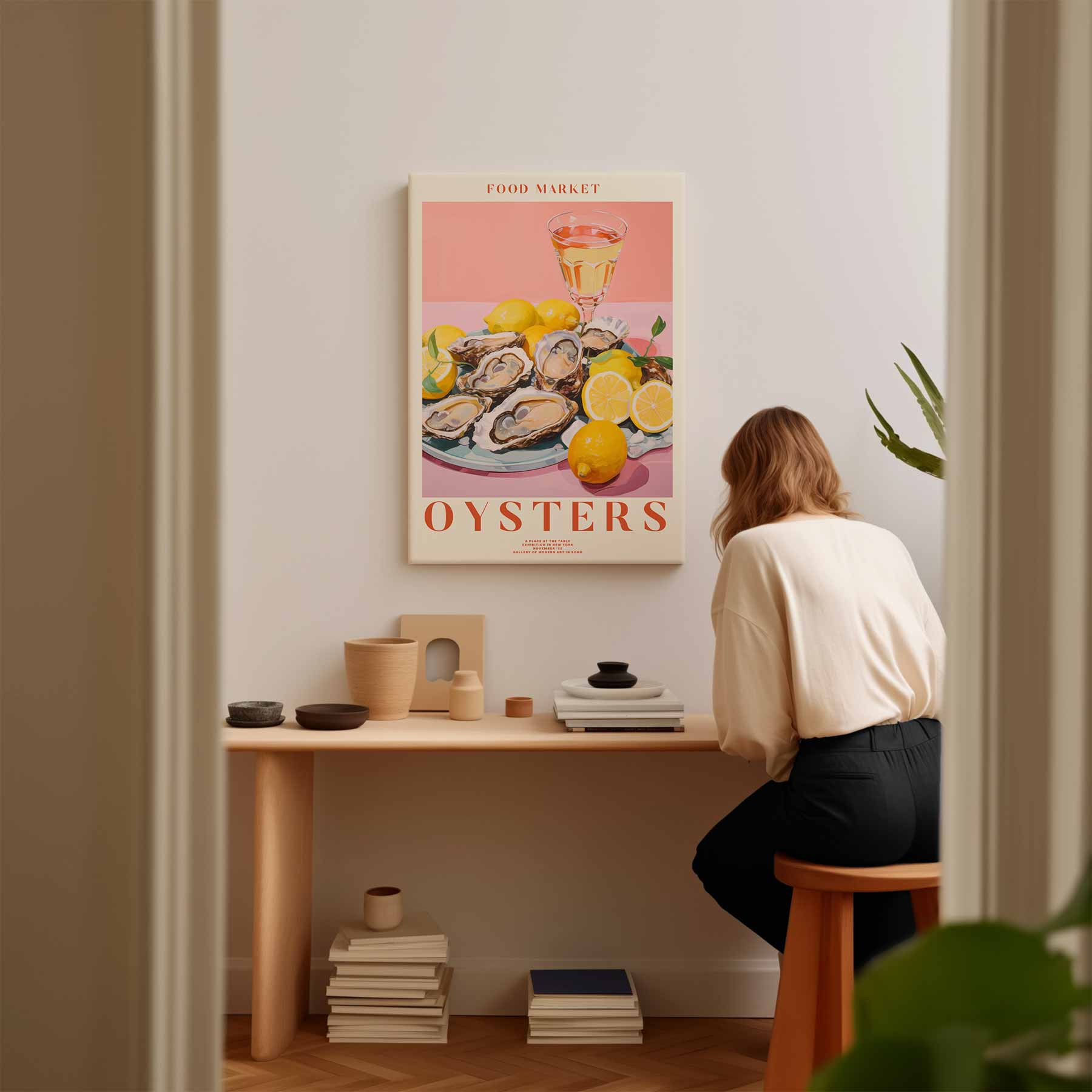 Zonnig Oester Arrangement Kunstwerk-canvas-dibond-plexiglas-wanddecoratie-WallArtistic