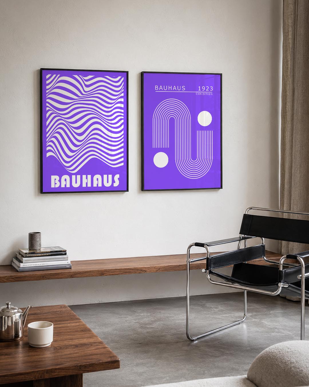 Golvend lijnenspel Posterset