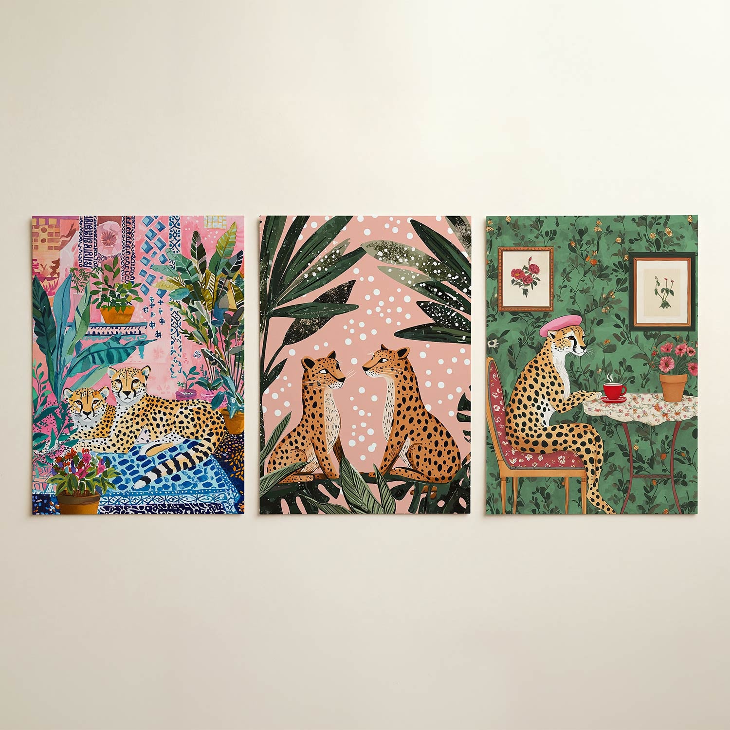 Kleurrijke jungle Posterset