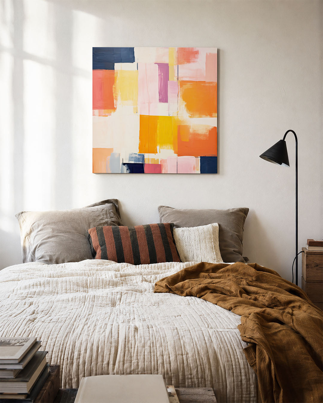 Kleurrijke geometrie Kunstwerk