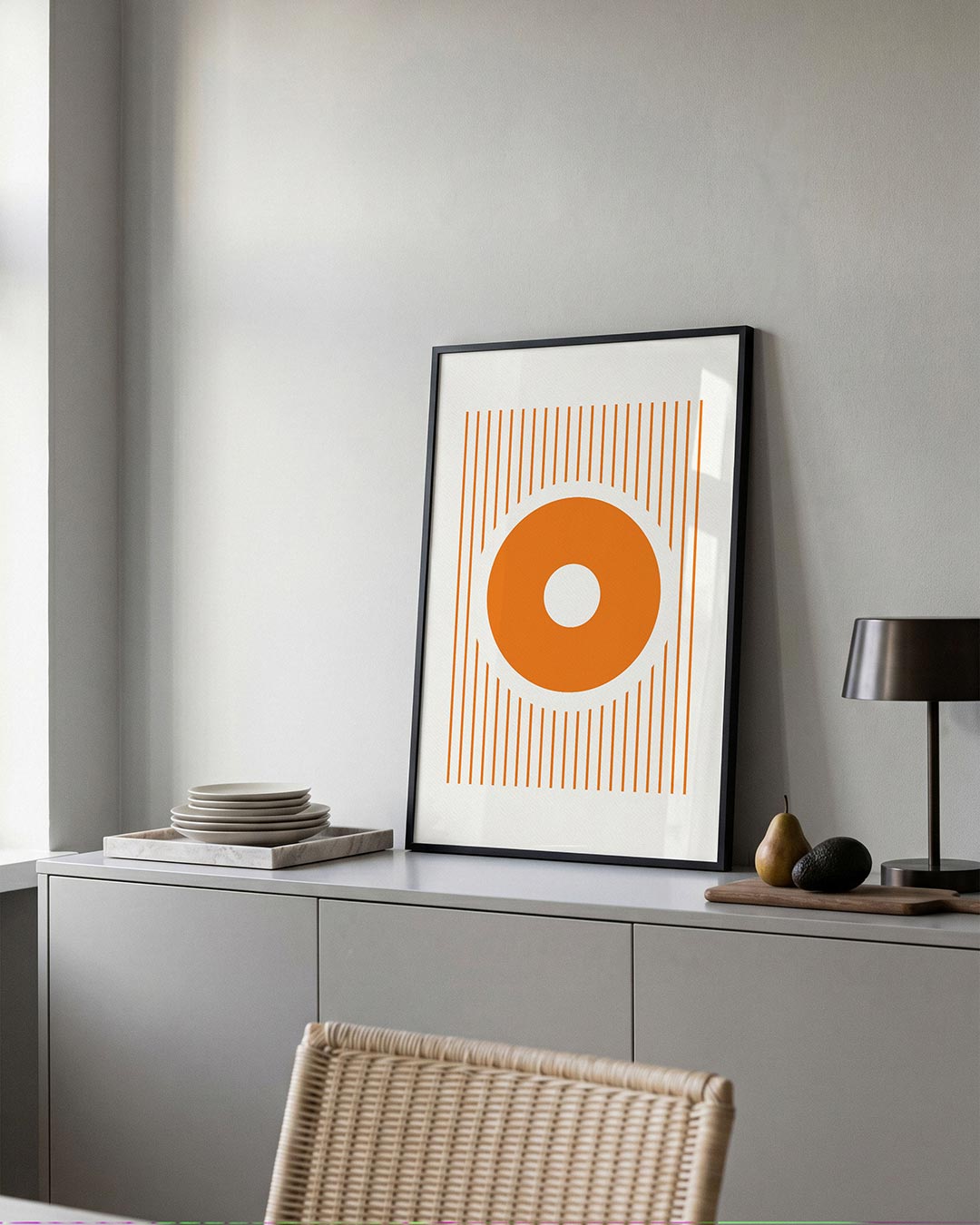 Cirkel en lijnen Poster