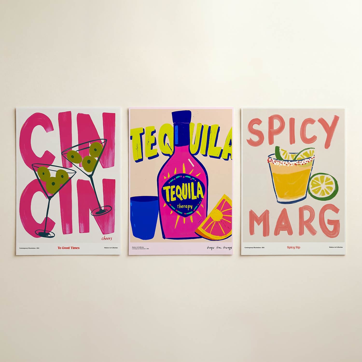 Kleurrijke cheers Posterset