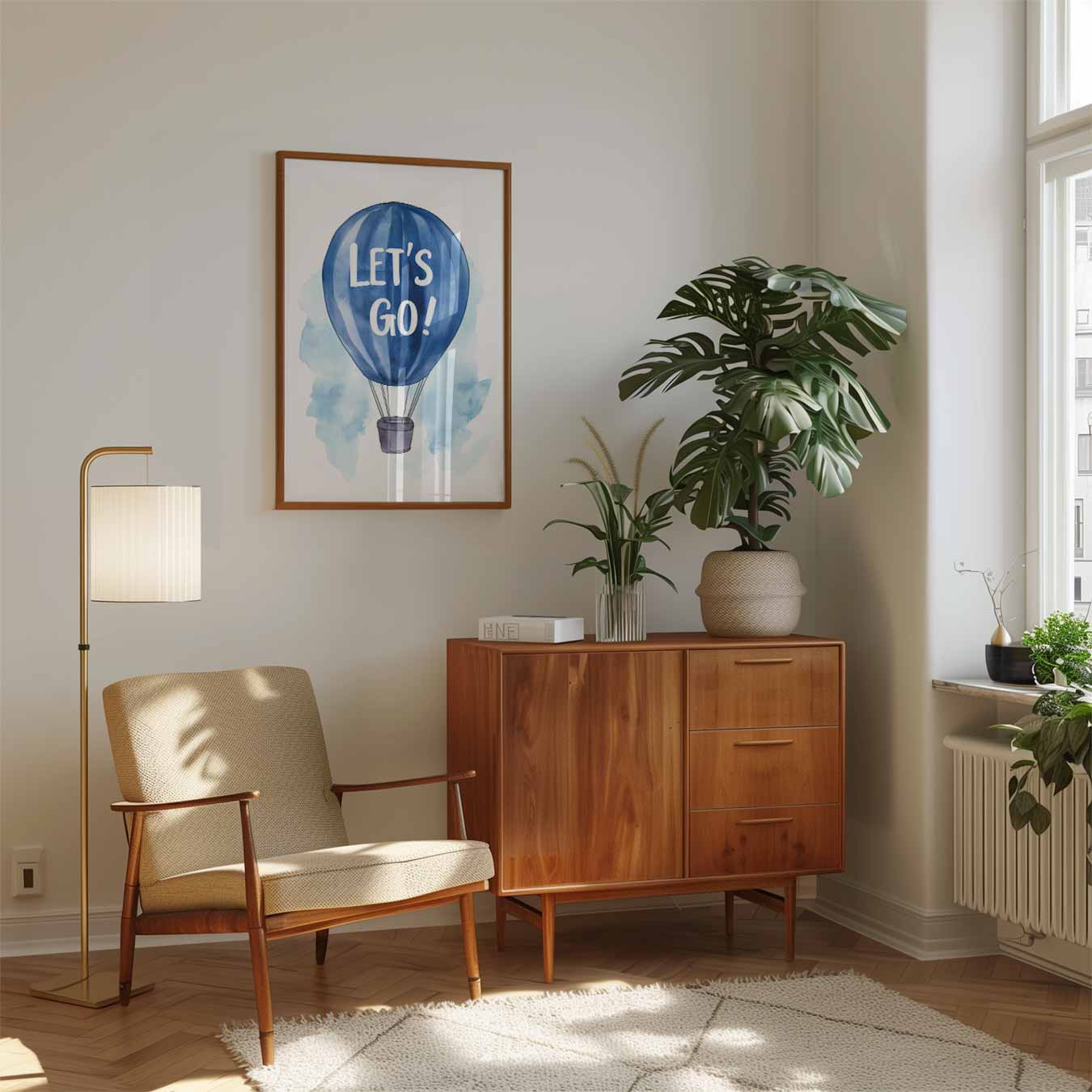 Inspirerende Luchtballon Poster-WallArtistic
