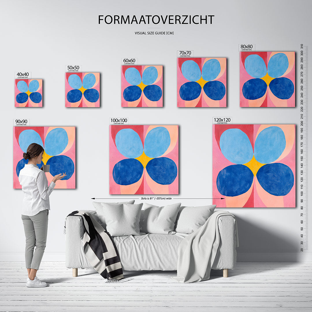 Vormenspel met kleuren Kunstwerk