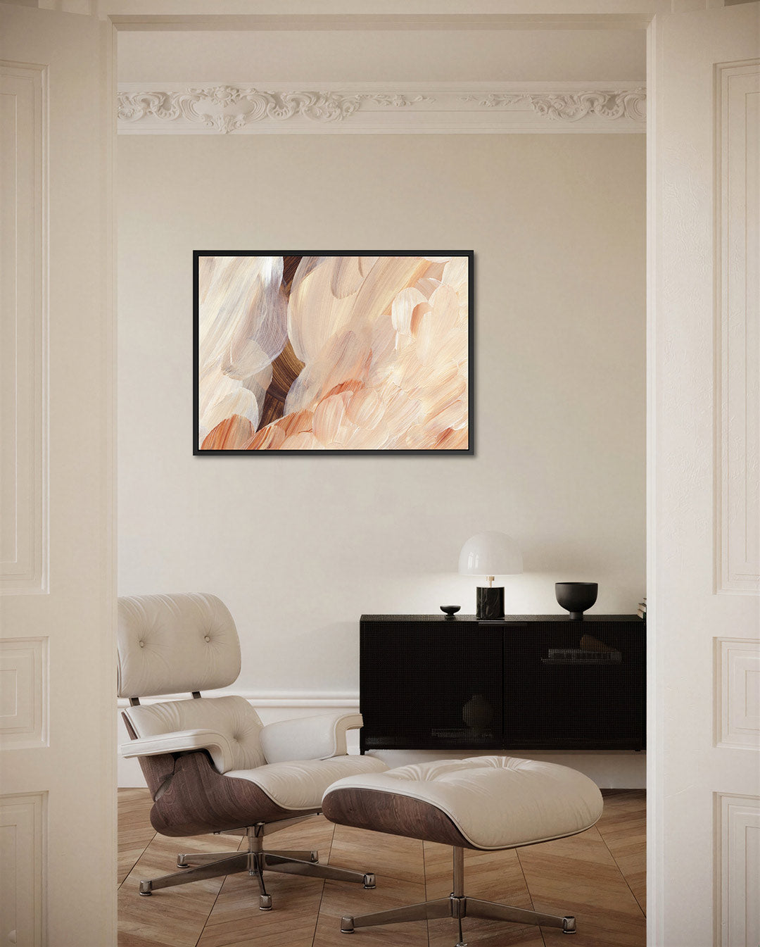Vloeiende penseelstreken Kunstwerk