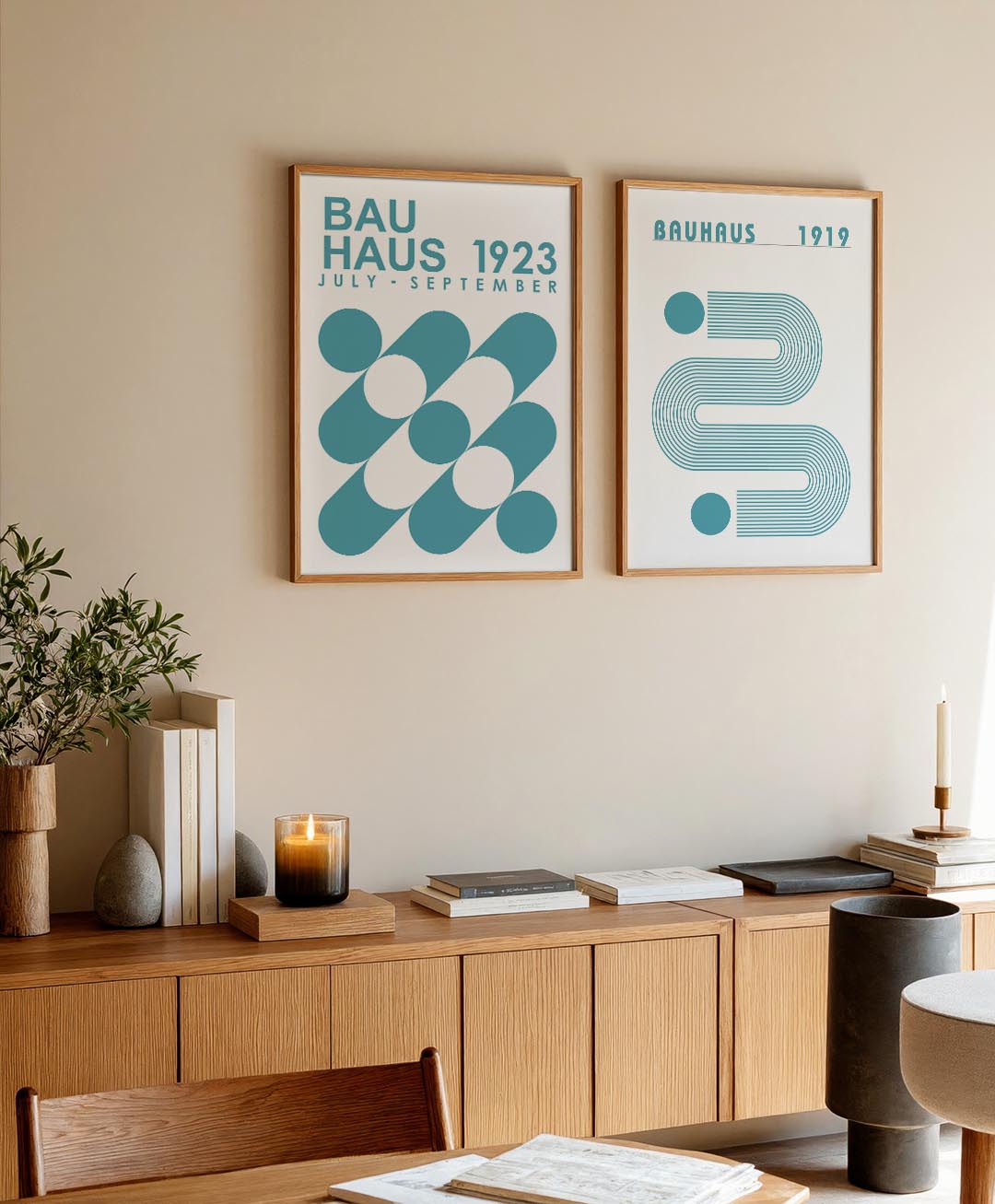 Cirkel en lijnenspel Posterset