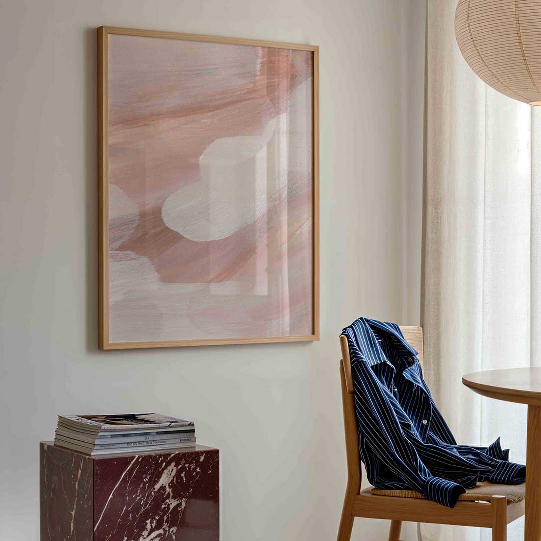 Abstracte penseelstreken Poster