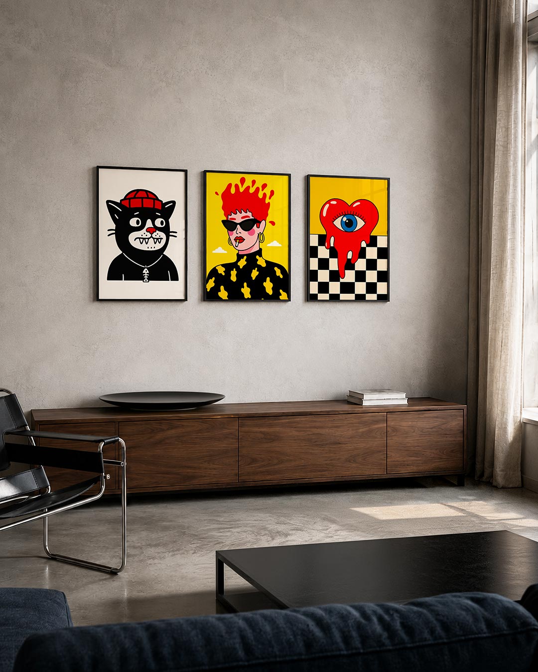Kleurrijke kat Posterset