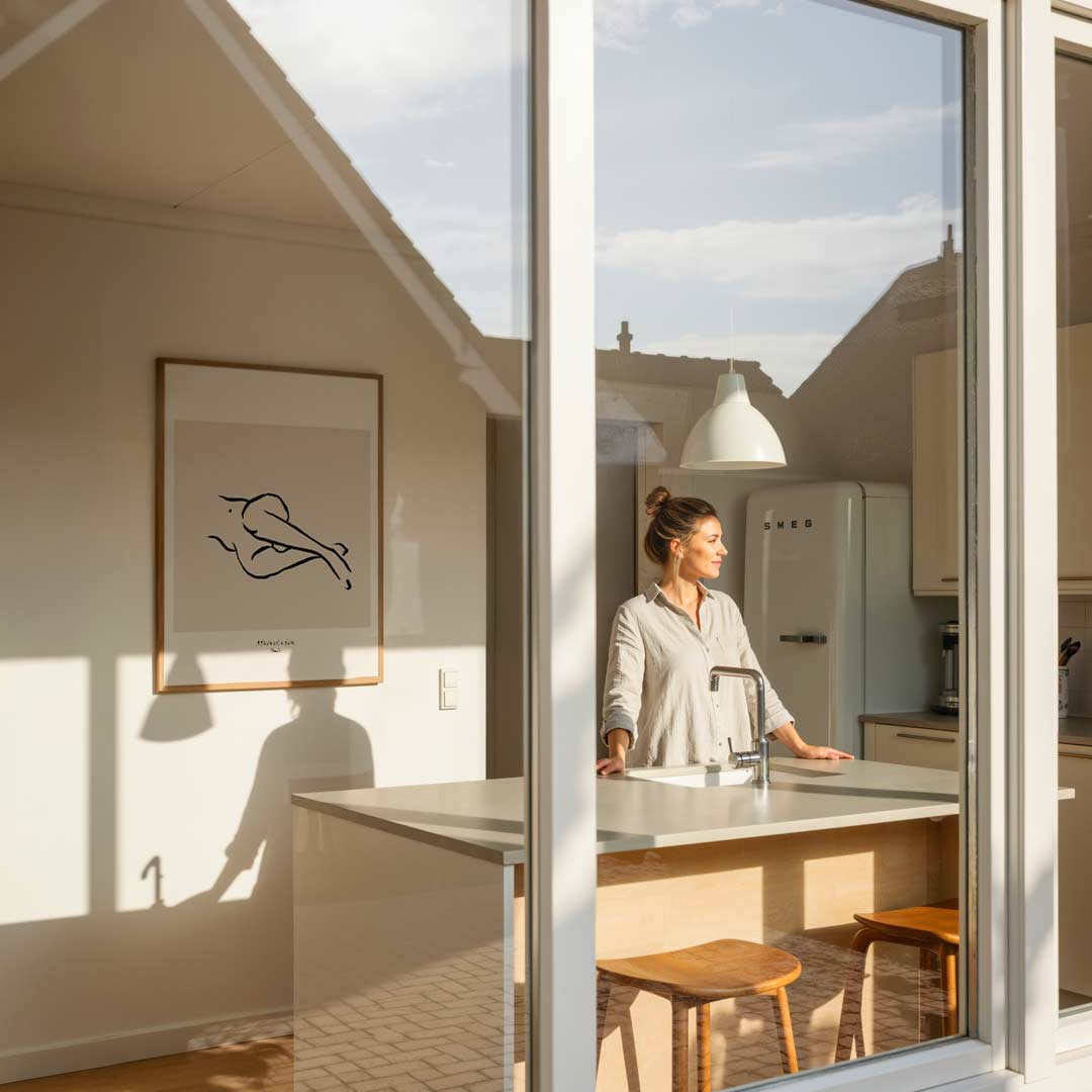 Minimalistische Lichaamslijn Poster-WallArtistic