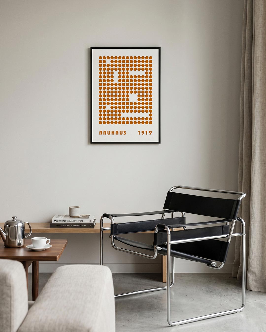 Cirkelpatroon en typografie Poster