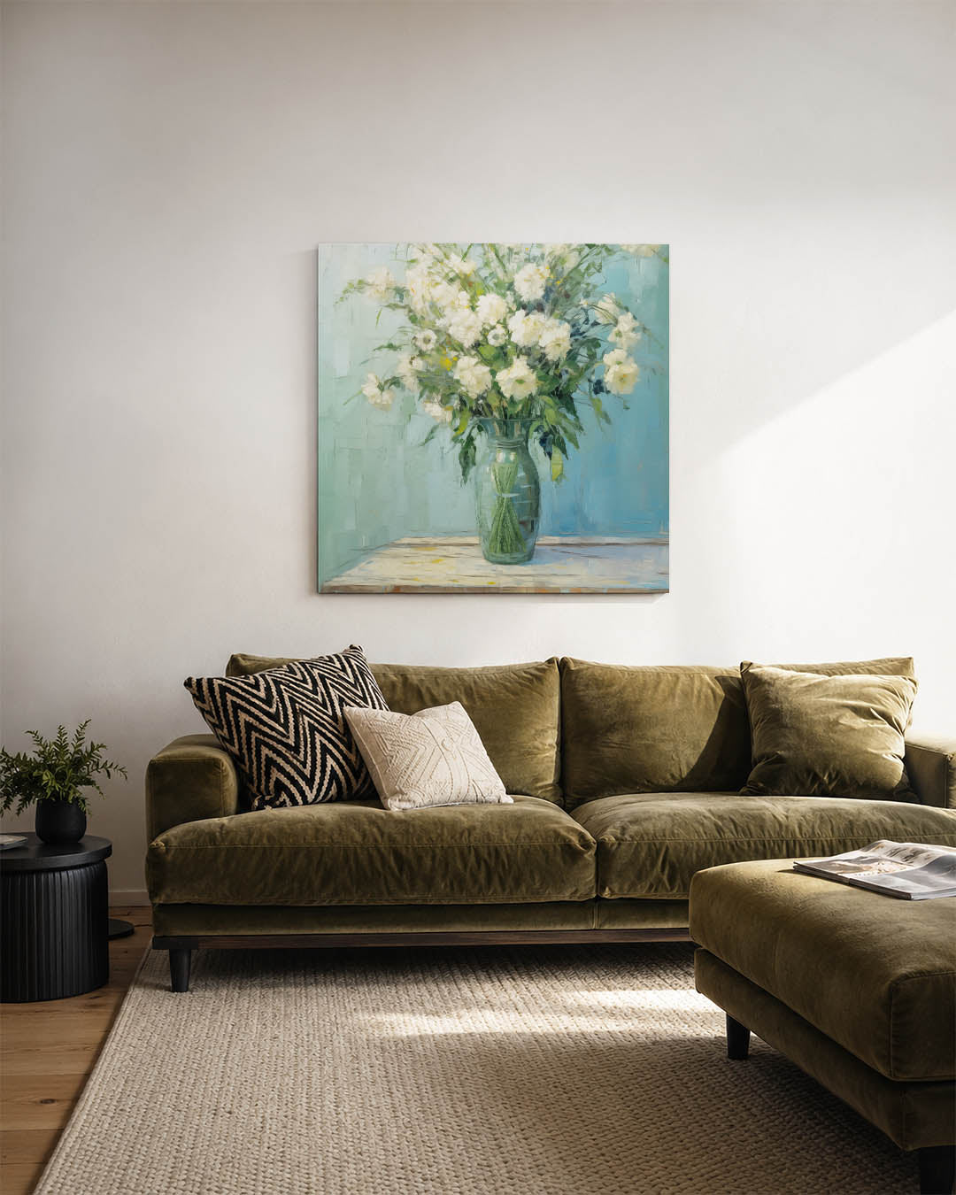 Bloemen in vaas Kunstwerk
