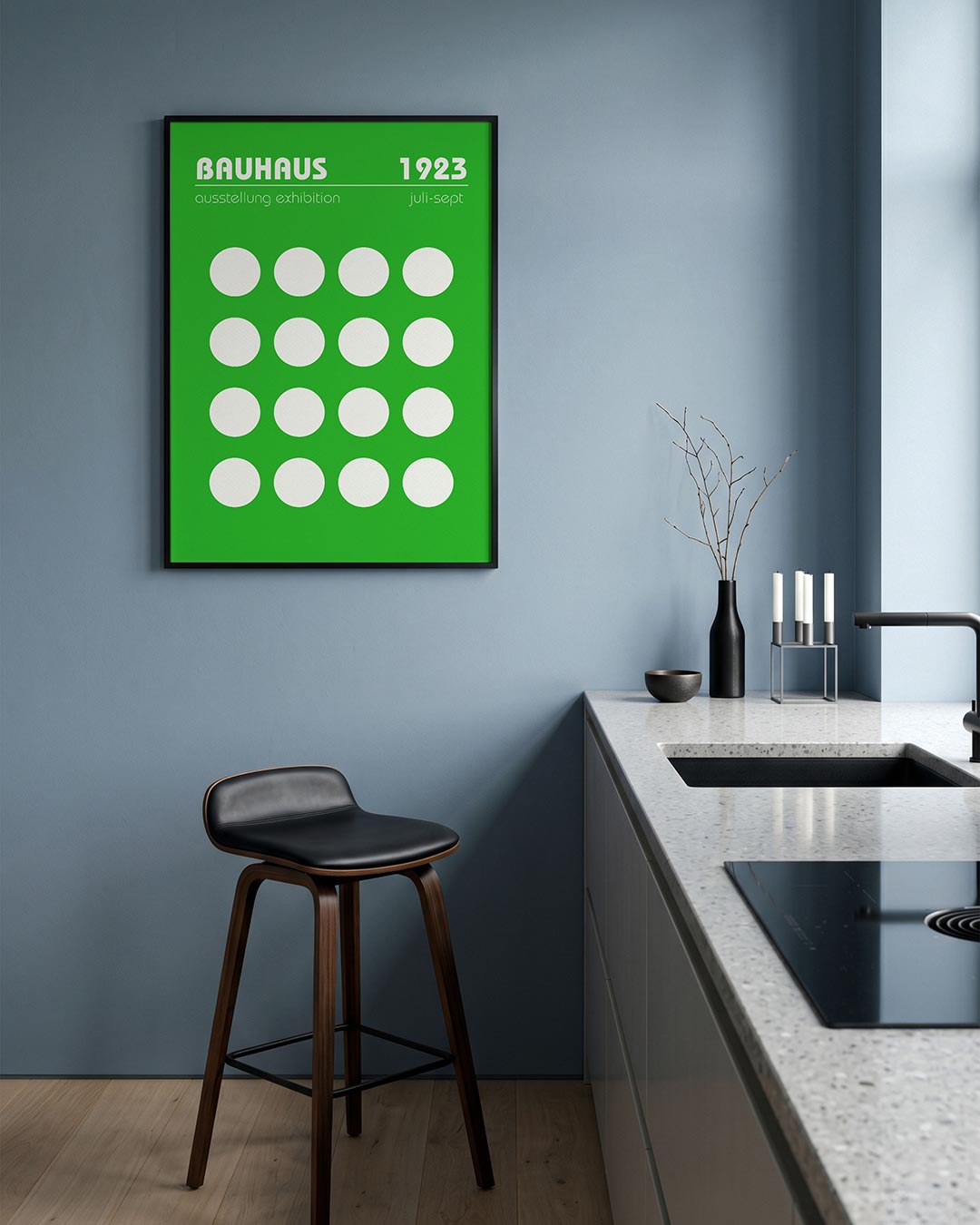 Cirkelpatroon groen Poster