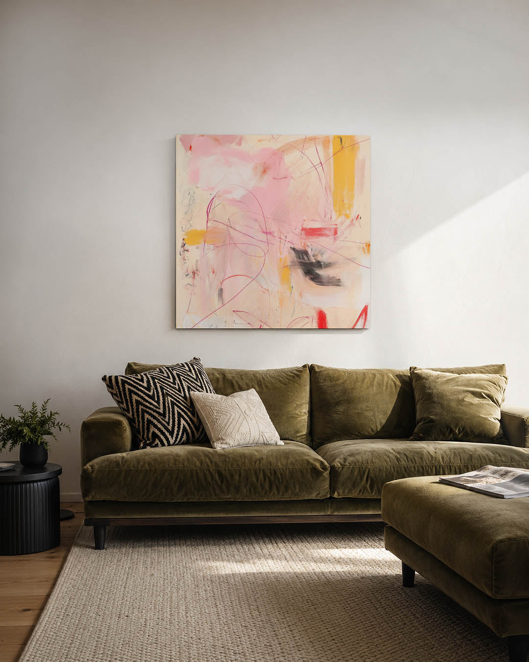 Dynamische kleurenexplosie Kunstwerk