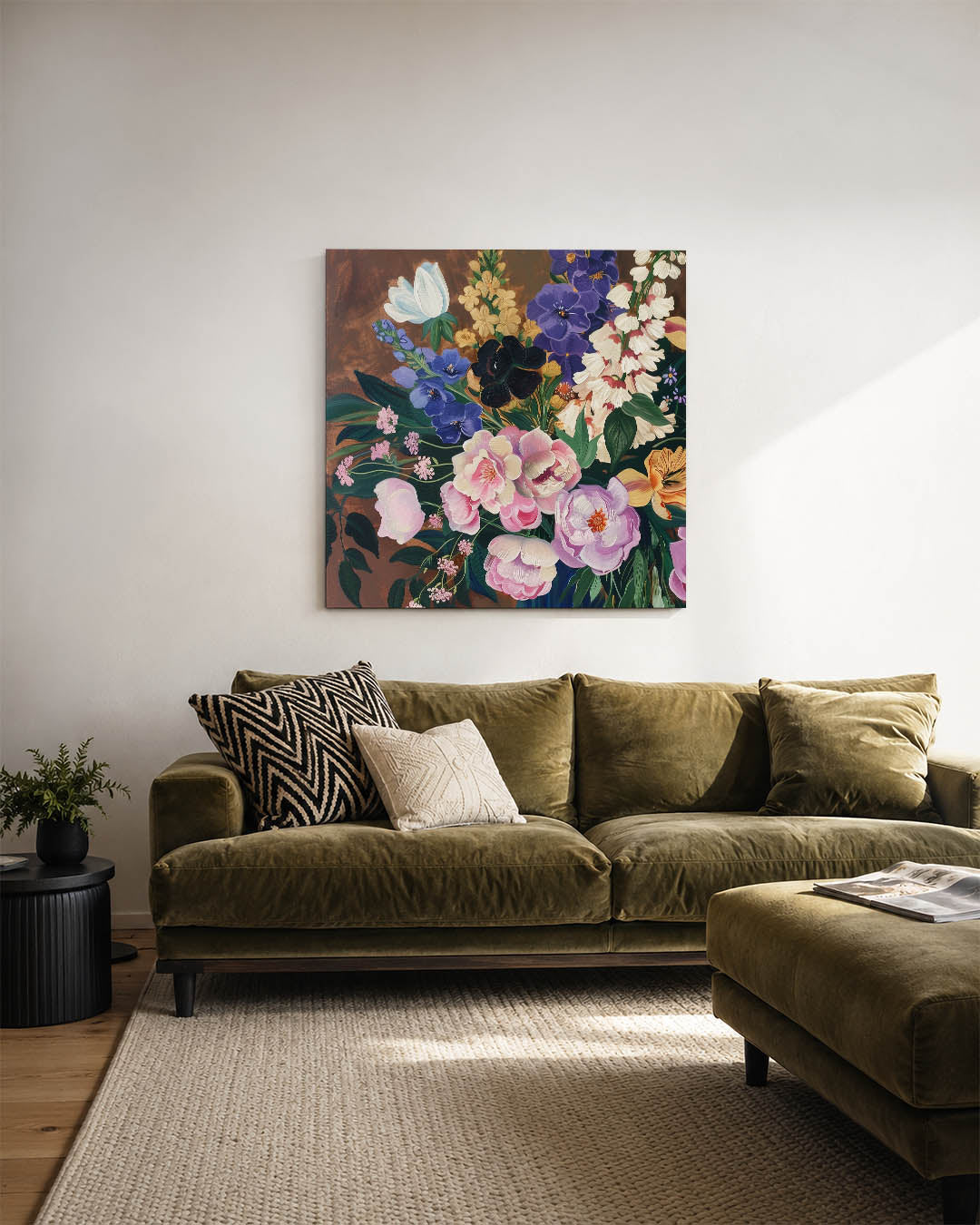 Bloemrijke compositie Kunstwerk
