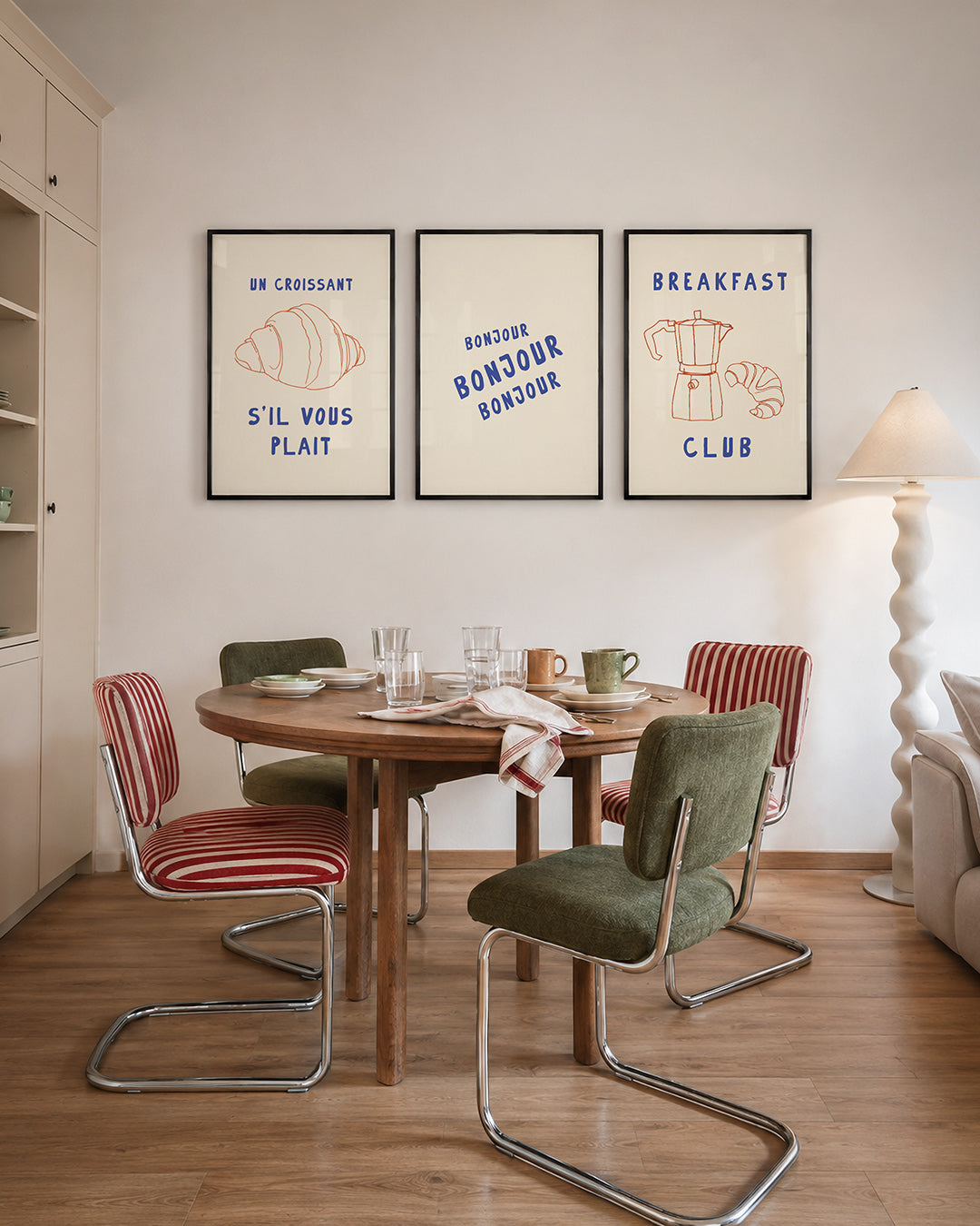 Kleurrijke eenvoud Posterset