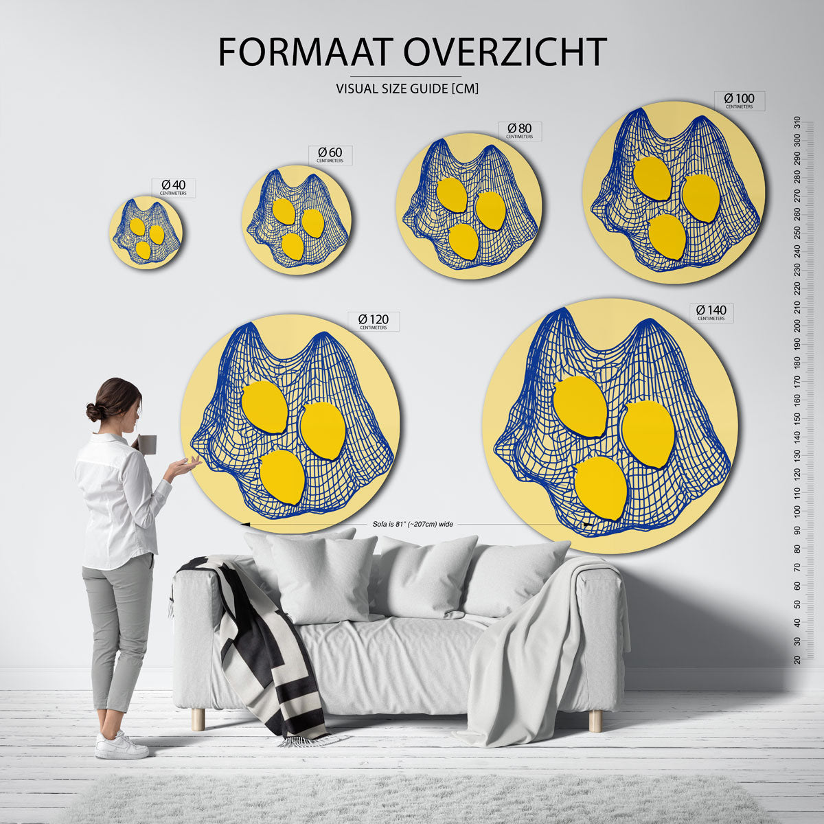 Citroenen in net Muurcirkel