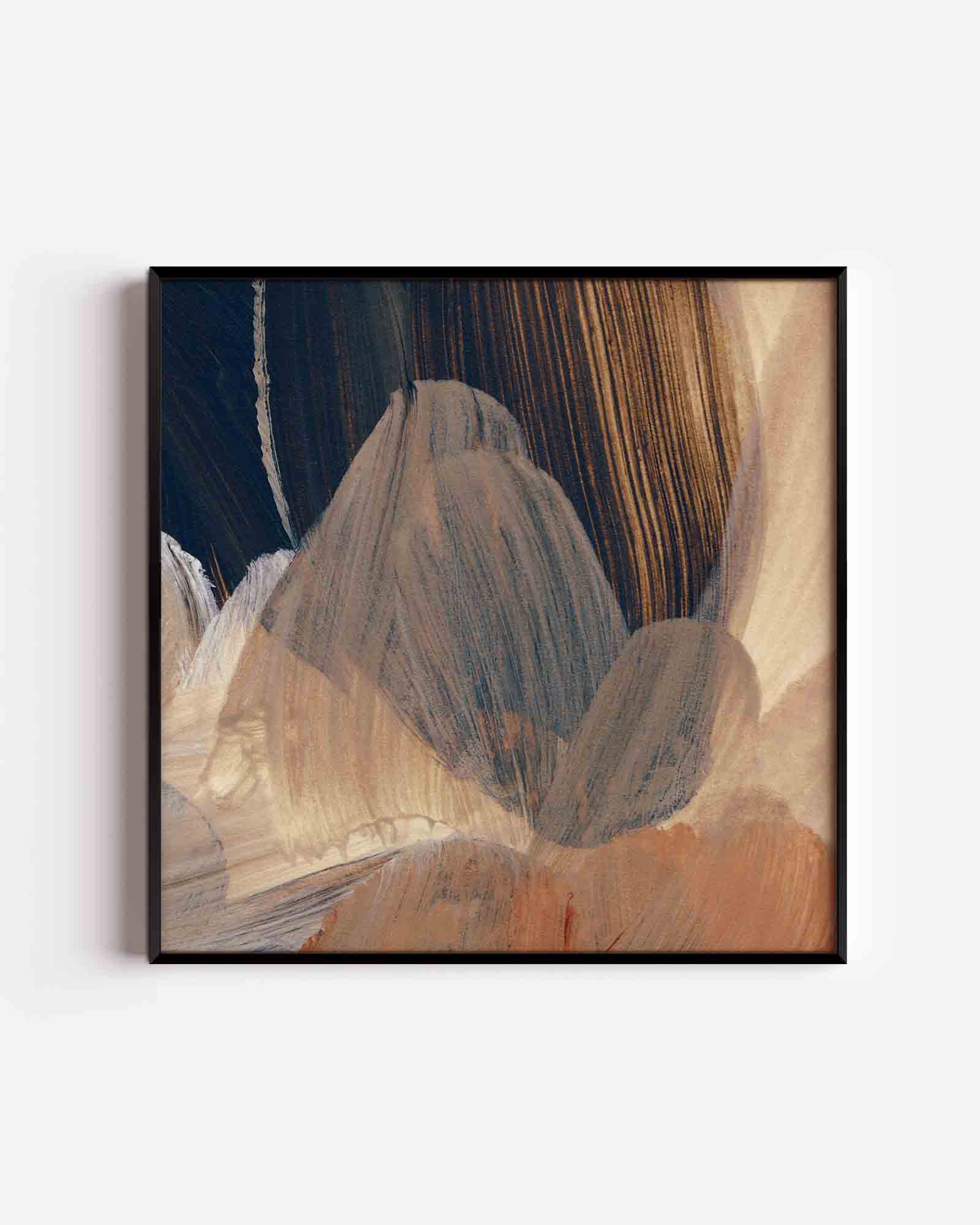 Abstracte penseelstreken Poster