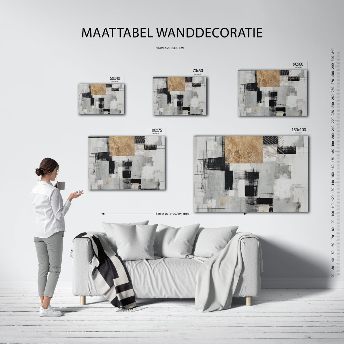 Geometrische compositie Kunstwerk