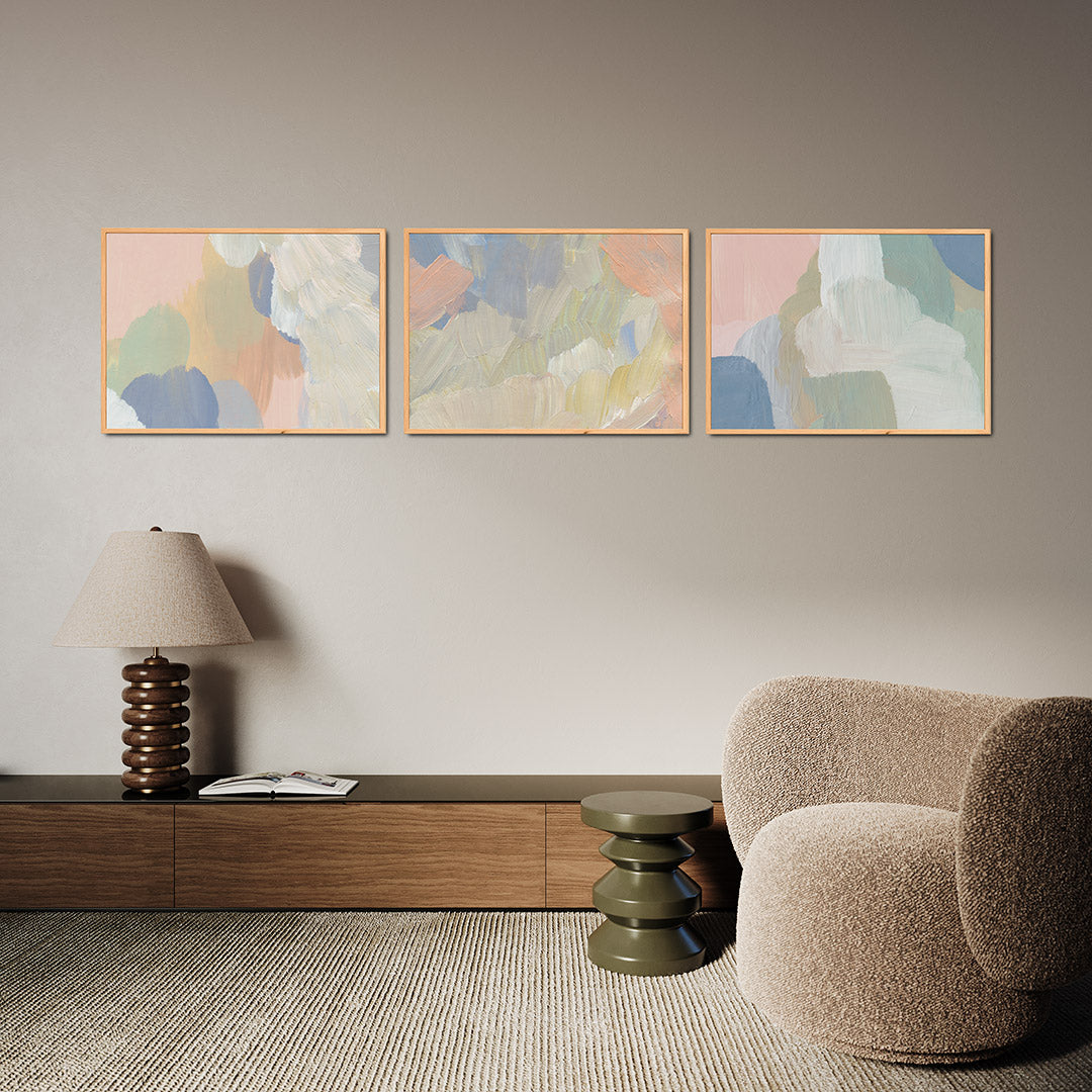 Zachte kleurvlakken Posterset