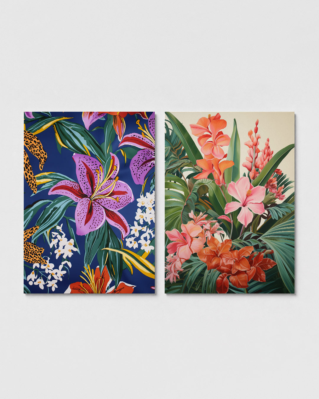 Bloemen en patronen Posterset