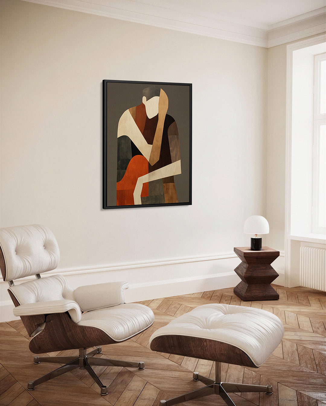 Geometrische figuren compositie Kunstwerk